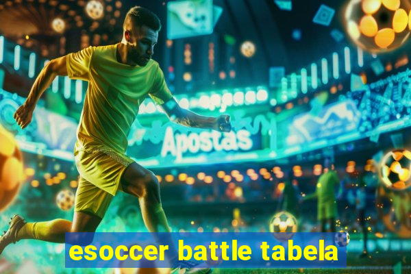 esoccer battle tabela